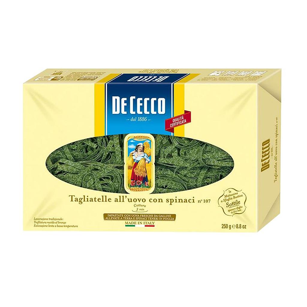 TAGLIATELLE SPINACI 250 gr x12 DE CECCO