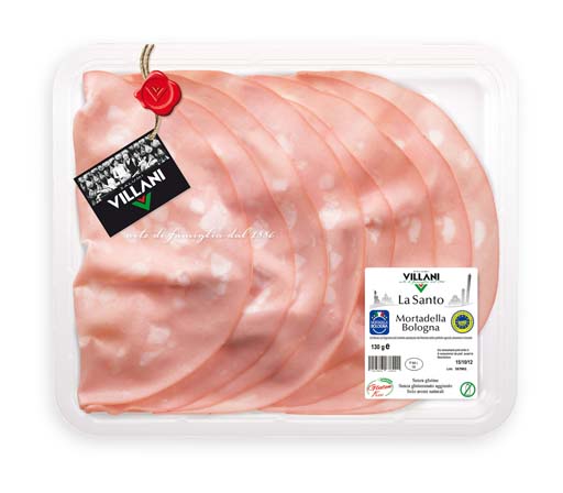 [200246] AFF. MORTADELLA PISTACHOS SANTO IGP 130G-CT8PZ - VILLANI